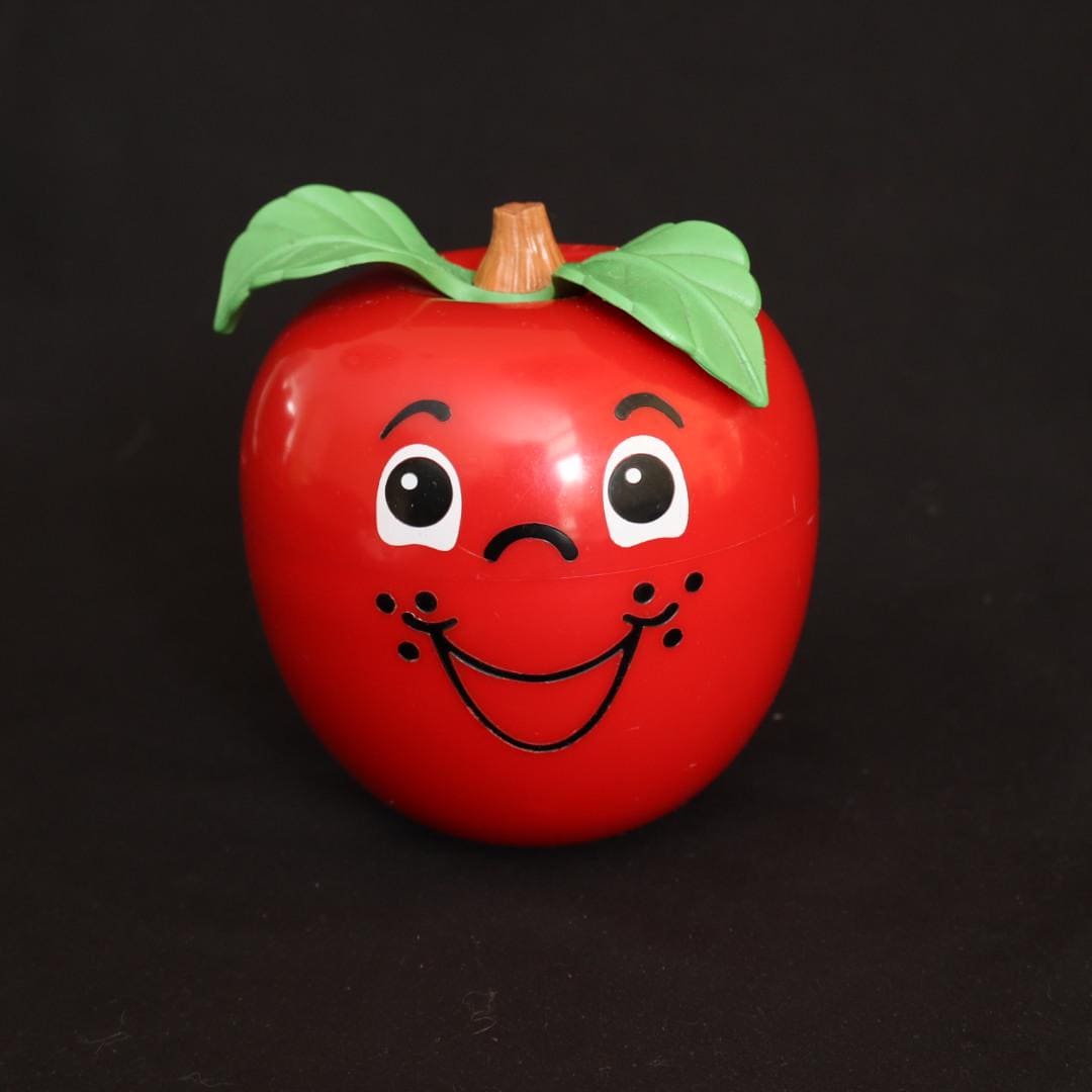 Happy Apple Fisher Price, Vintage Red Apple With Super Fun Kling