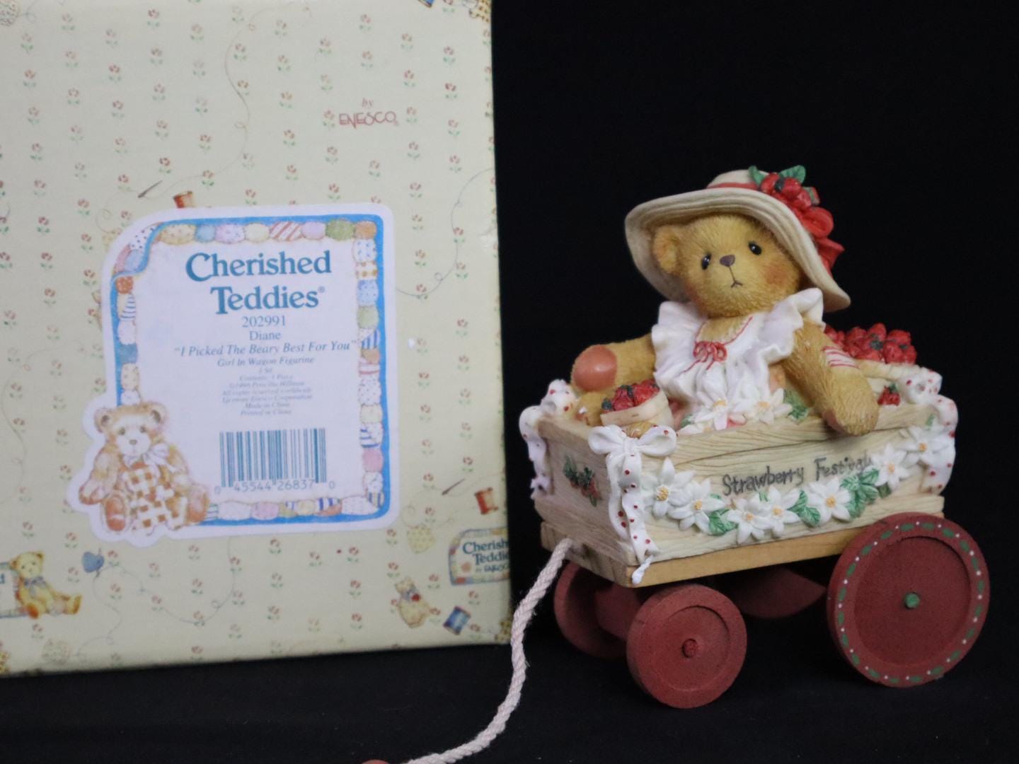 202991 Diane Cherished Teddies, With Box, Figure Figurine 1996. by