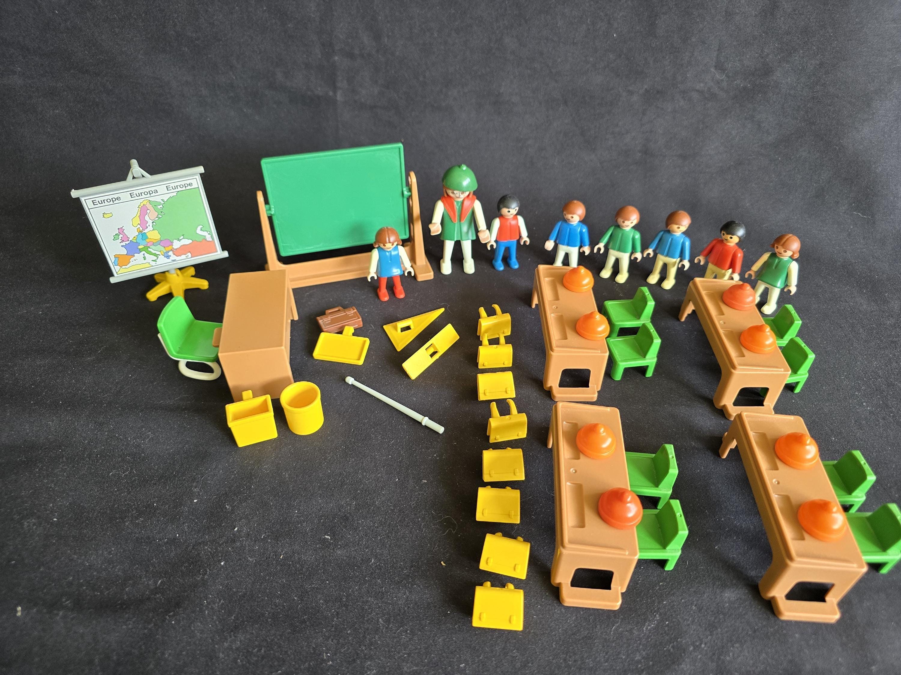 Playmobil Classroom 3522 Vintage, Set With Children, School Desks