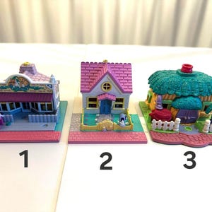 Polly pocket. vintage bluebird '93-‘94. dierenwinkel, olifantenhuis, gezellig huisje #47386 nieuwstaat conditie! allemaal compleet.