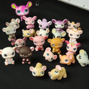 LPS olika möss Littlest Pet Shop autentisk Hasbro, vintage mus