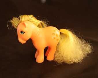 【vintage】My Little pony｜イヤホンジャック G1 Apple Jack, My Little Pony, Orange 1984, Hong Kong, My Little