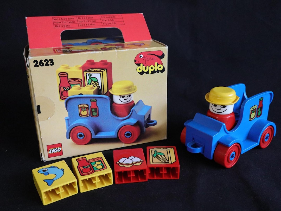 Complete Duplo Lego Vintage 2623 Delivery Van, Including Original