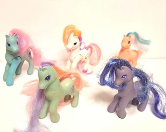 G2 MLP 90s diamond eyes, My Little Pony, 5 different vintage horses