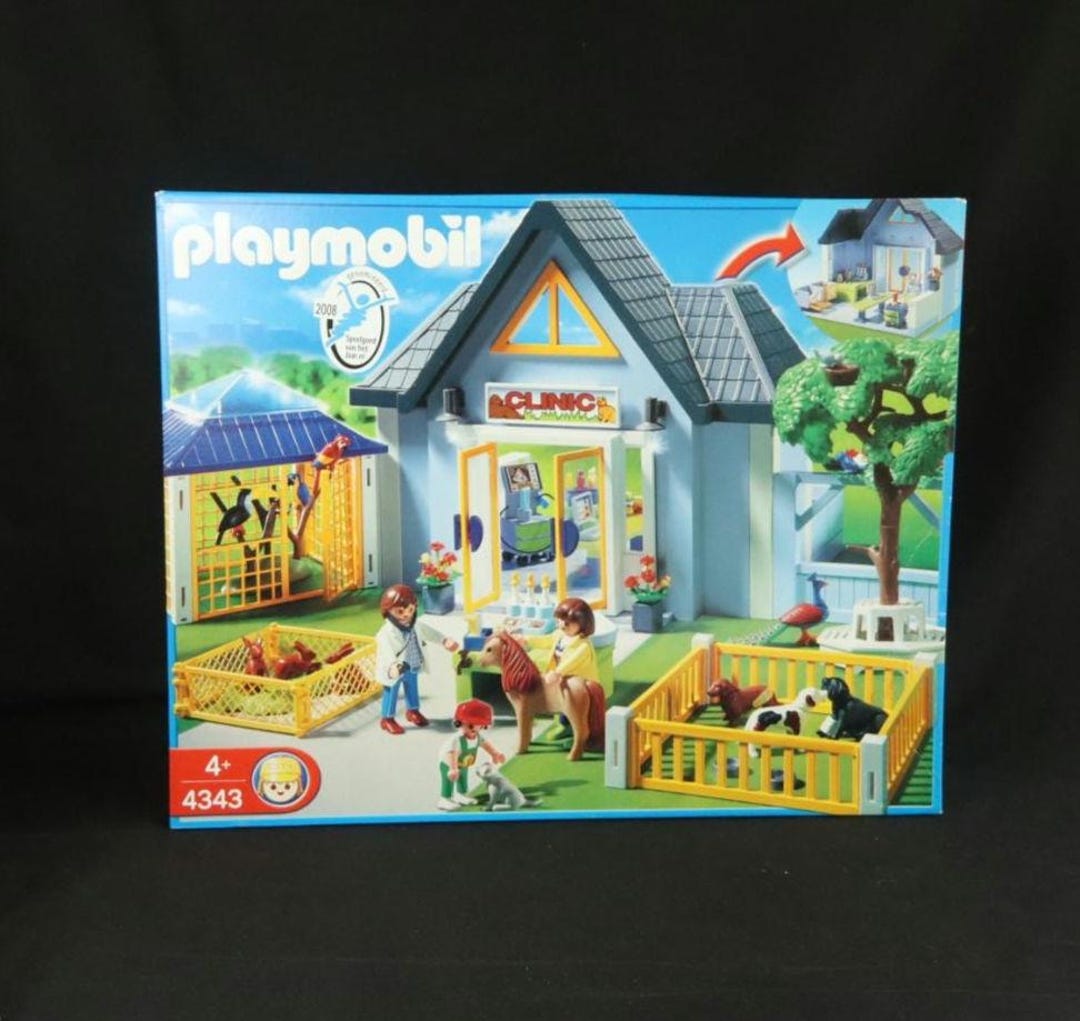Playmobil 4343 Veterinary Clinic New Unopened Rare Set From 2007