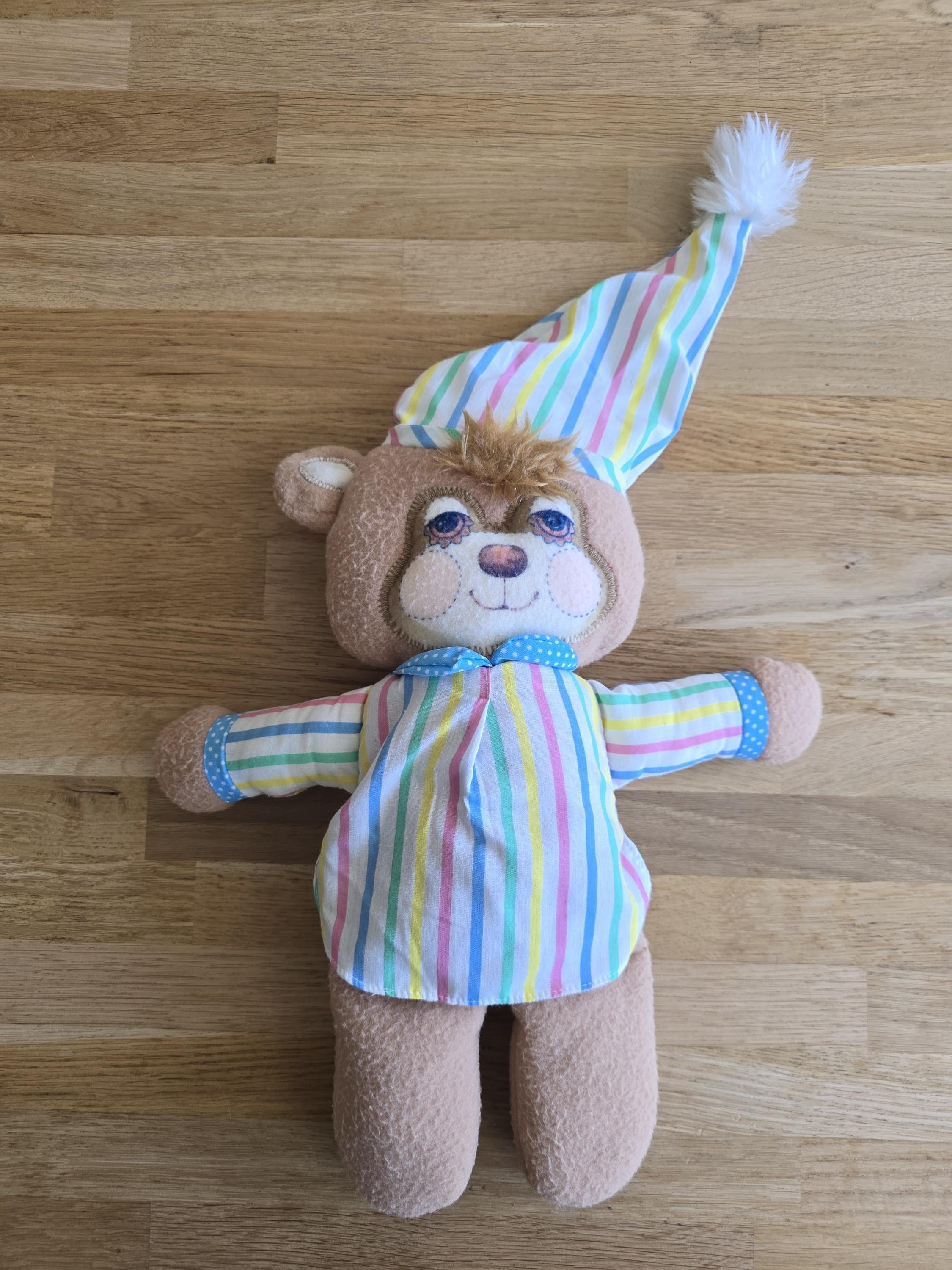 teddy beddy bear パペット タグ付き Teddy Beddy #1405 Fisher Price 44cm Vintage Bear With Rainbow