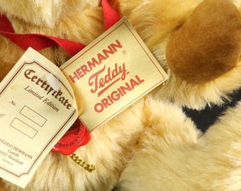 Hermann Teddy Bear Limited Edition With Certificate, New Condition