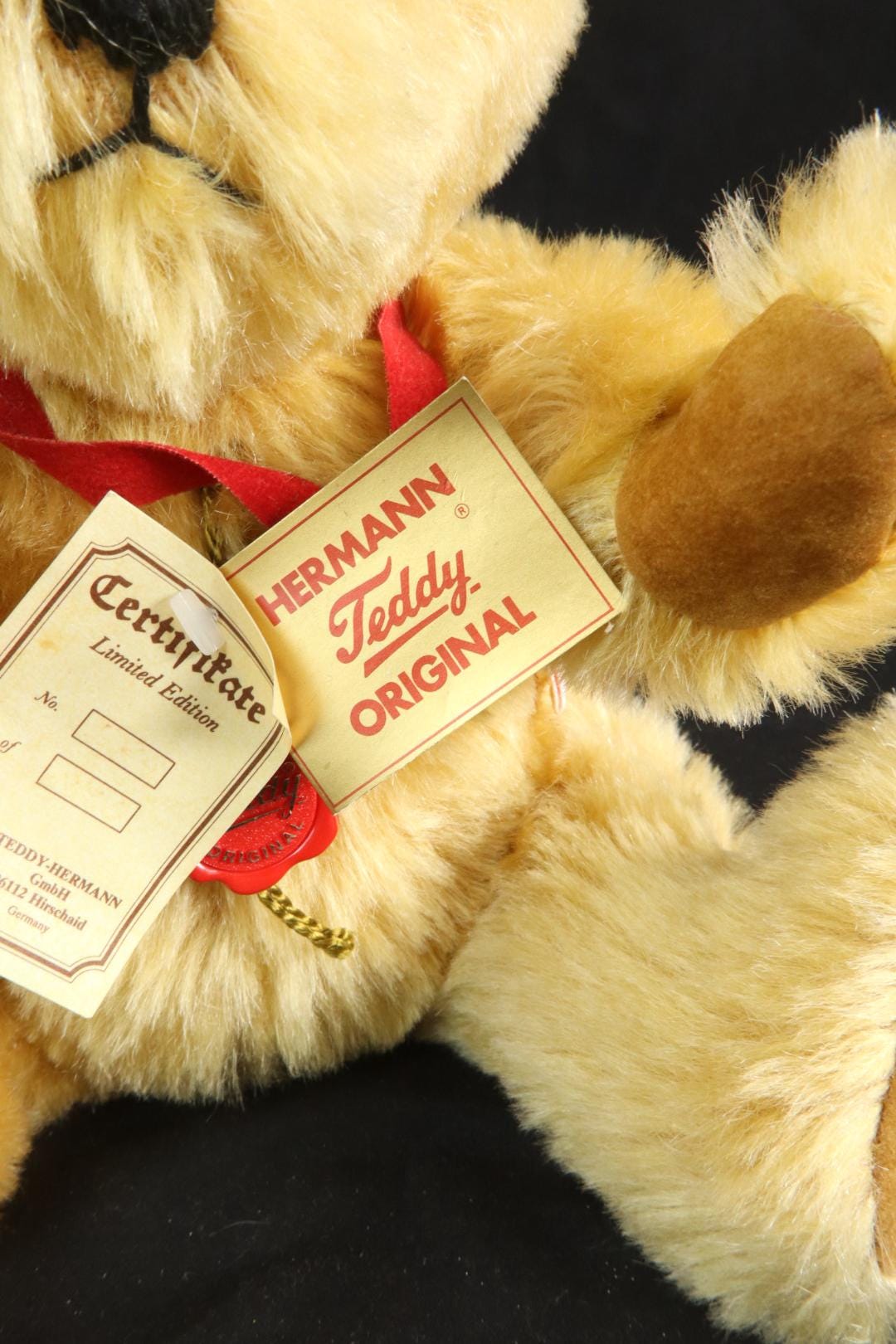 Hermann Teddy Bear Limited Edition With Certificate, New Condition