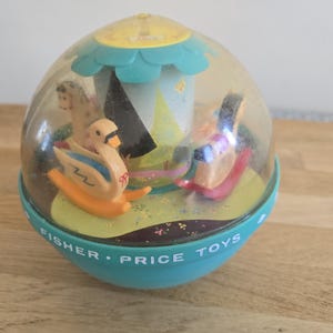 Fisher Price Roly Poly Chime ball vintage 1972 with fun sound for babies and toddlers