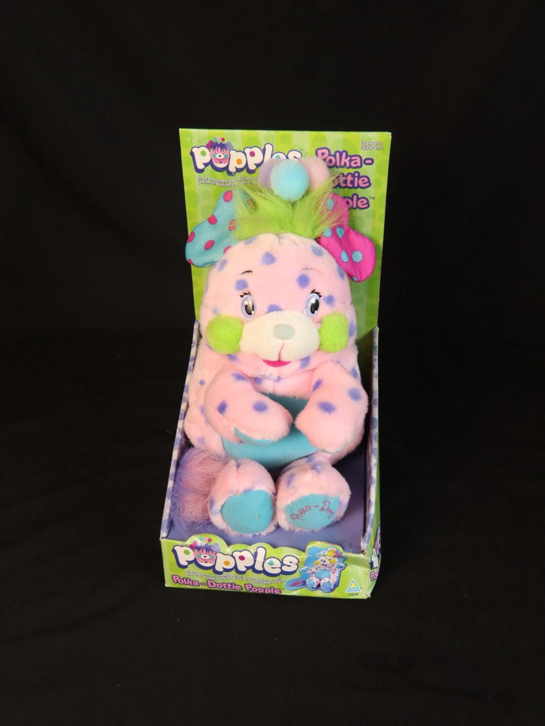 New Polka Dottie Popples Vintage, 2001 Plush Toy, Original Box