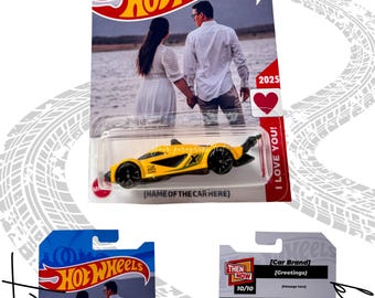 Personalized Hotwheels Card Template with Spotify Code (Digital Download)