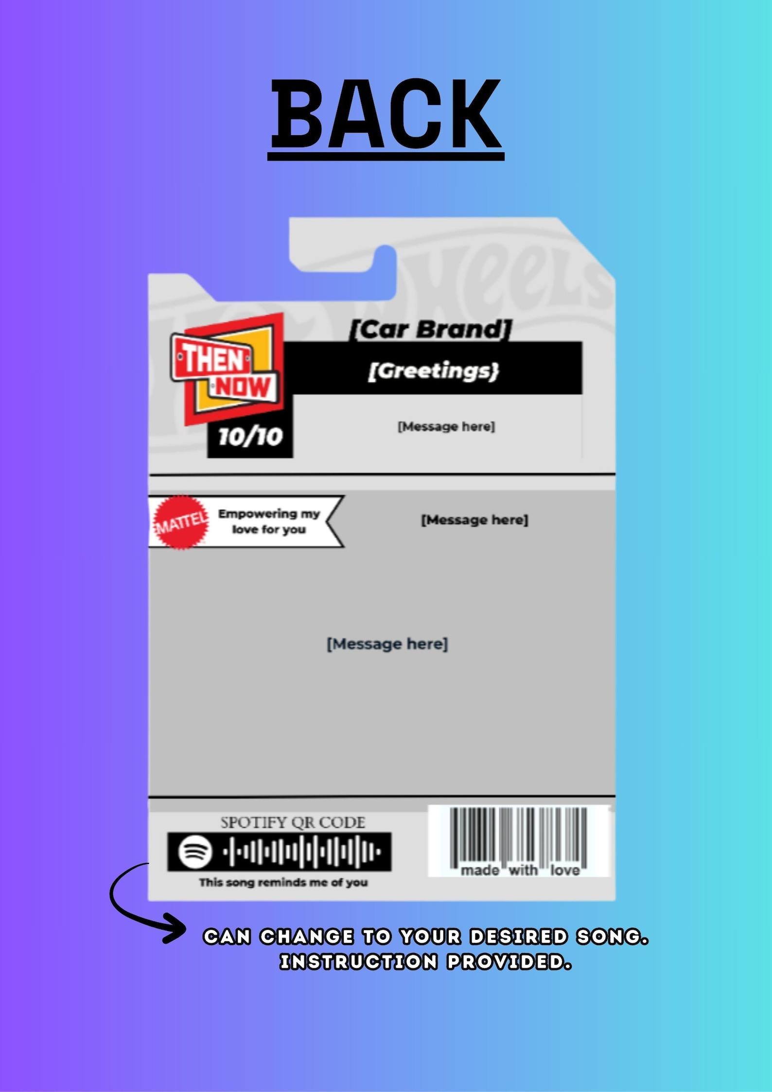 Hotwheels Style Card Template Canva Editable Etsy