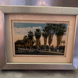 Vintage gerahmte Florida Postkarte