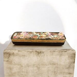 OOAK bemalte und verzierte Blumen und Pflanzen Andenken und Schatzkiste