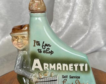 Vintage Armanetti Self Service Liquor Store Jim Beam Decanter 100 Month Celebration
