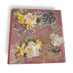 OOAK bemalte und verzierte Silver Lined Cotton Candy Andenken-Erinnerungs- und Schatz-Box