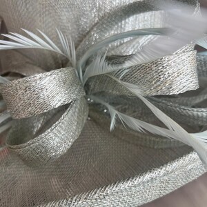 Classic Sinamay Metallic Peppermint Wedding Hat-Fascinators Direct