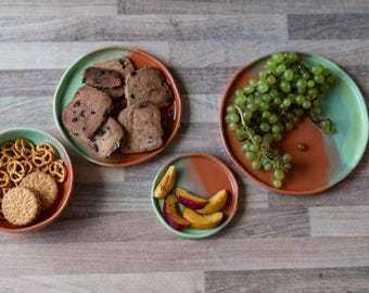 Handmade Ceramic Dinnerware Set – Modern Stoneware Dinner Set – Pottery Plate Set – Minimal Tableware – Housewarming Gift