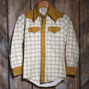 Camisa vintage Rockmount Ranch Wear para meninos tamanho 12