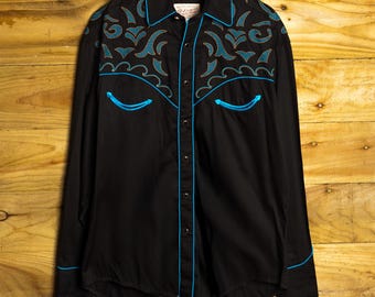 Limited Edition Rockmount Ranch Wear Gretsch Black Embroidered
