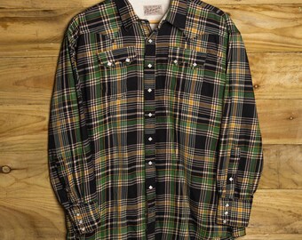Vintage 70's Tru-west Rockmount Ranch Wear Cobalt Blue Western
