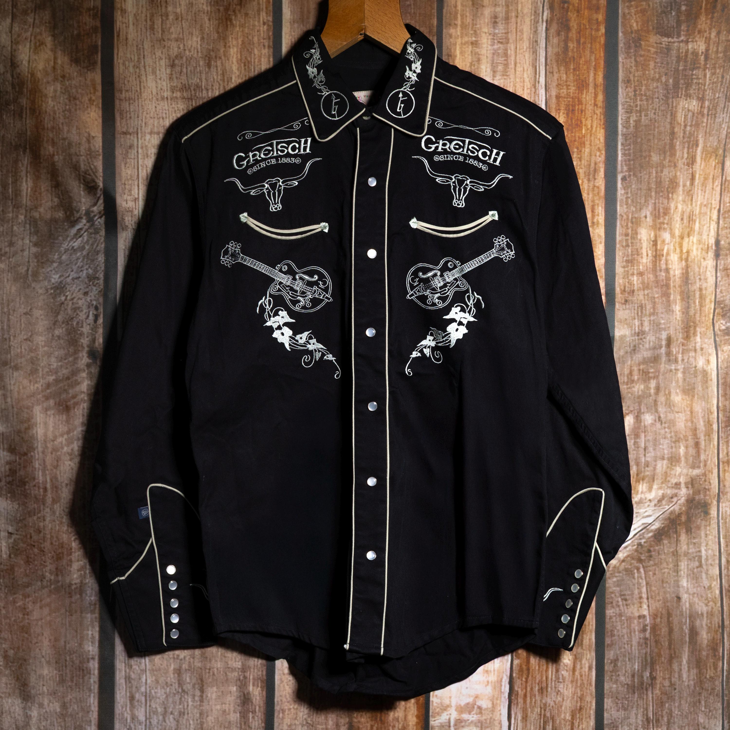 Limited Edition Rockmount Ranch Wear Gretsch Black Embroidered