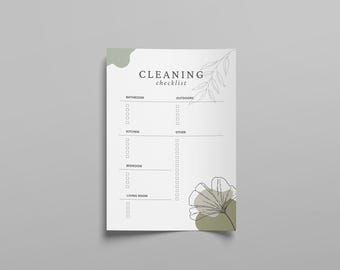 Cleaning plan | Cleaning schedule | Task list | Planner | Household organization | A4/printable | PDF digital download | Cleaning planner
