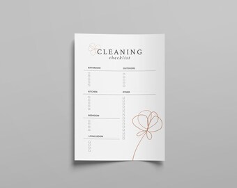 Cleaning plan | Cleaning schedule | Task list | Planner | Household organization | A4/printable | PDF digital download | Cleaning planner