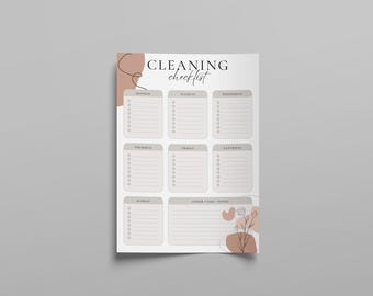 Cleaning plan | Cleaning schedule | Task list | Planner | Household organization | A4/printable | PDF digital download | Cleaning planner