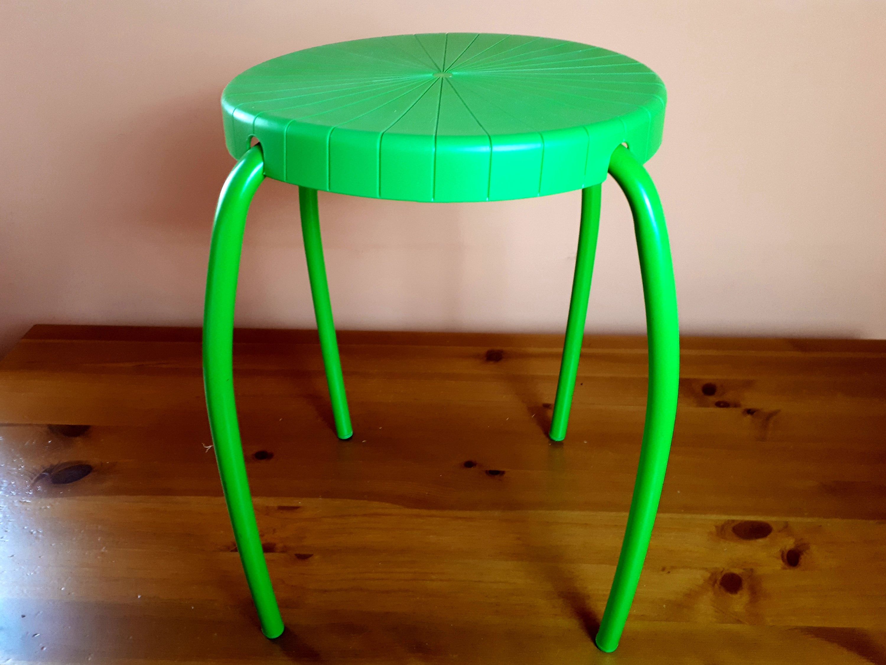 Ikea Frosta Stool Design Maria Vinka Stool GREEN Retro Modern Coffee Table Vintage 90s Low Round Chair