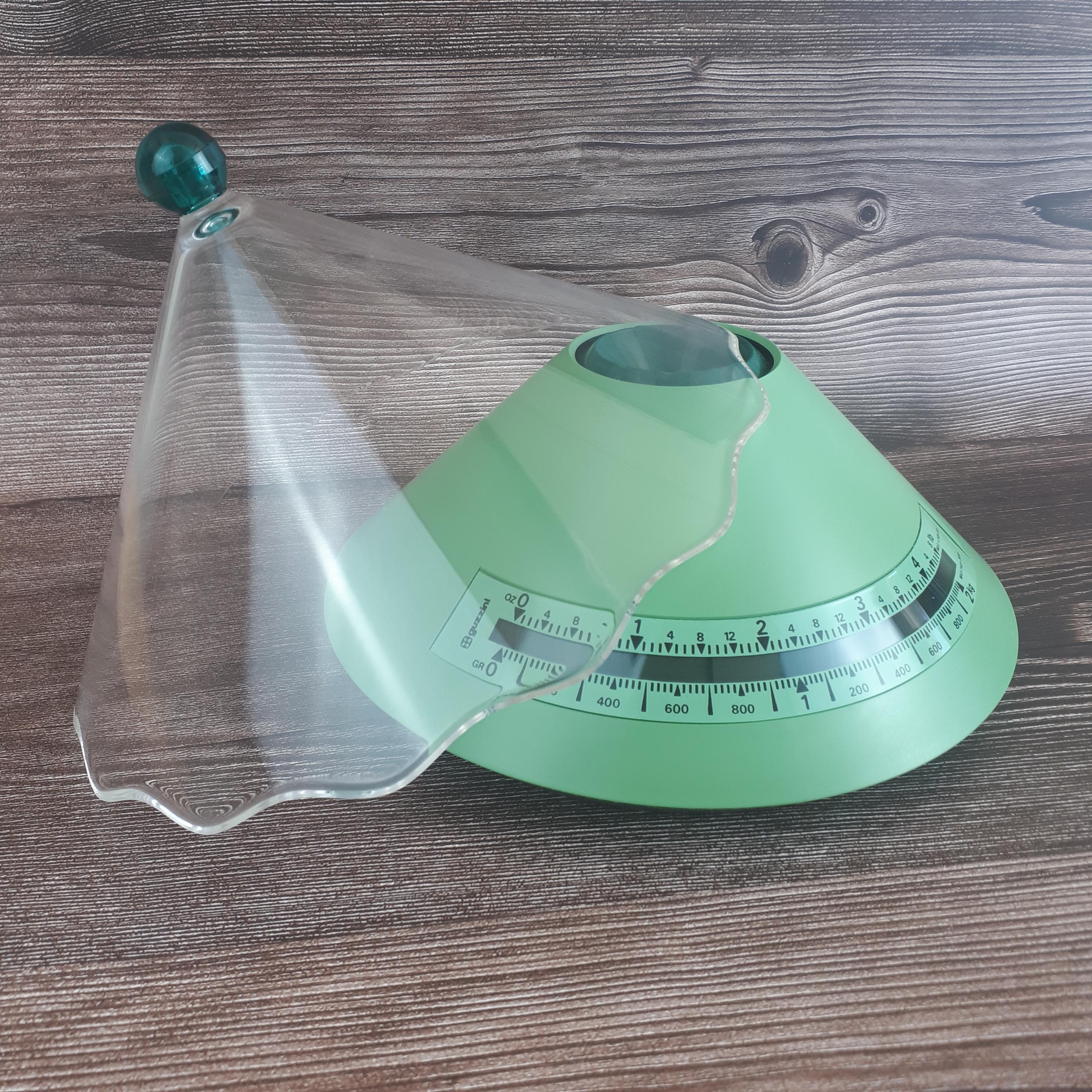 Guzzini Dolly Green Kitchen Scale, Designed by Ennio Pasini