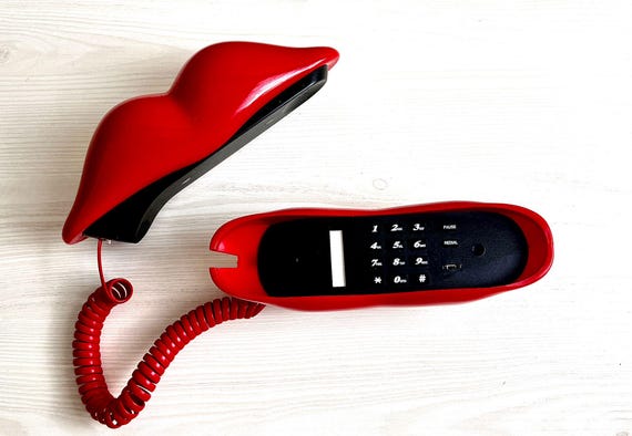 Omabeta téléphone vintage Téléphone fixe rotatif rétro années 60
