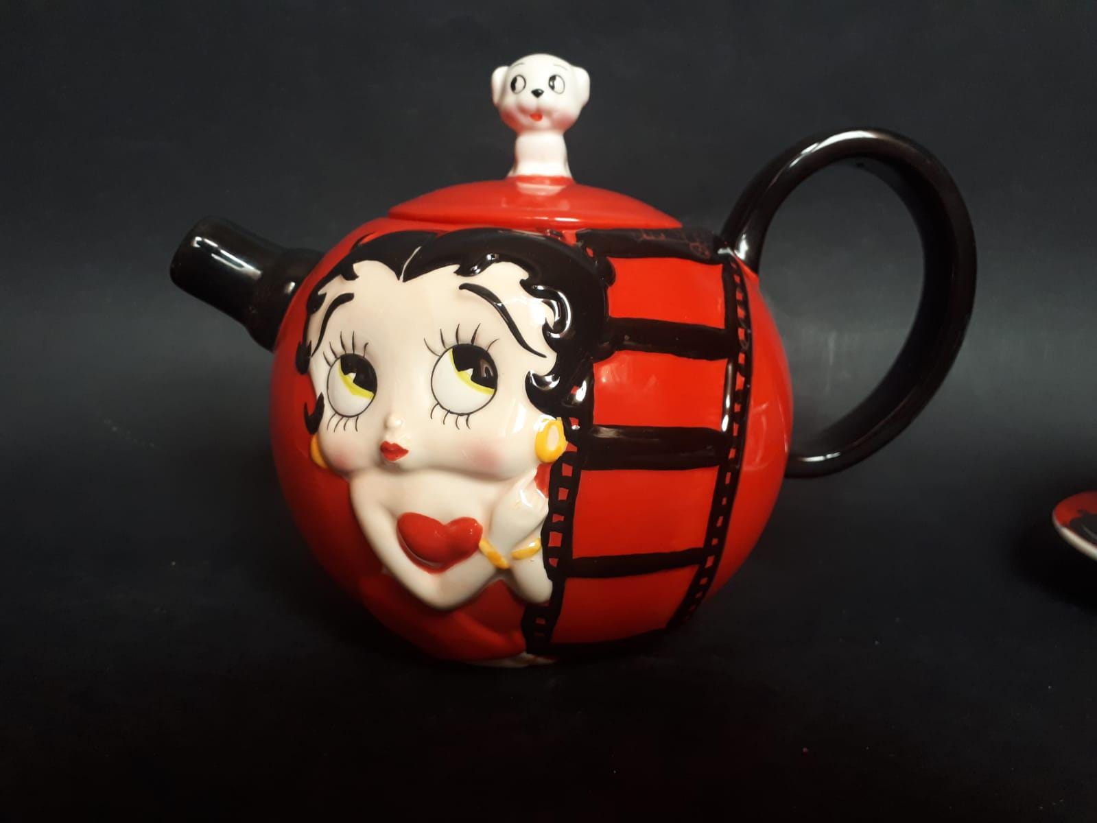 Figurine De Betty Boop En Résine Serveuse Avec Double Plateau Comme