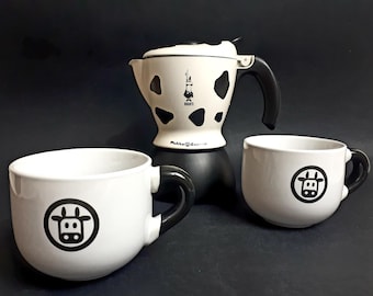 BIALETTI Mukka Express + 2 Cups Cappuccino Maker Made in Italy