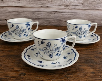 WEIMAR PORCELAIN Cobalt Blue Gold Leaves Collectible German China