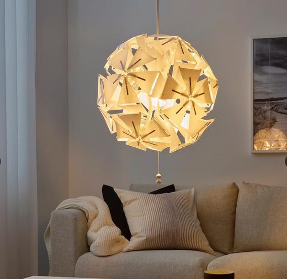 Lustre IKEA Design David Wahl - Couleur Blanc, Métal, Style Moderne, Classe énergétique E, Occasion