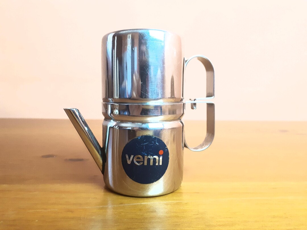 Vemi Machine VEMI 1 Cup Neapolitan Coffee Maker Stainless Steel Vintage Small ...