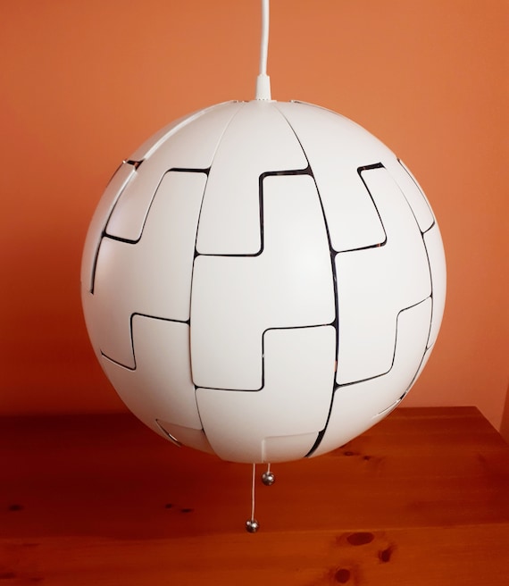 Ikea PS 2014 STAR WARS Pendant Light White Inside Silver - Death