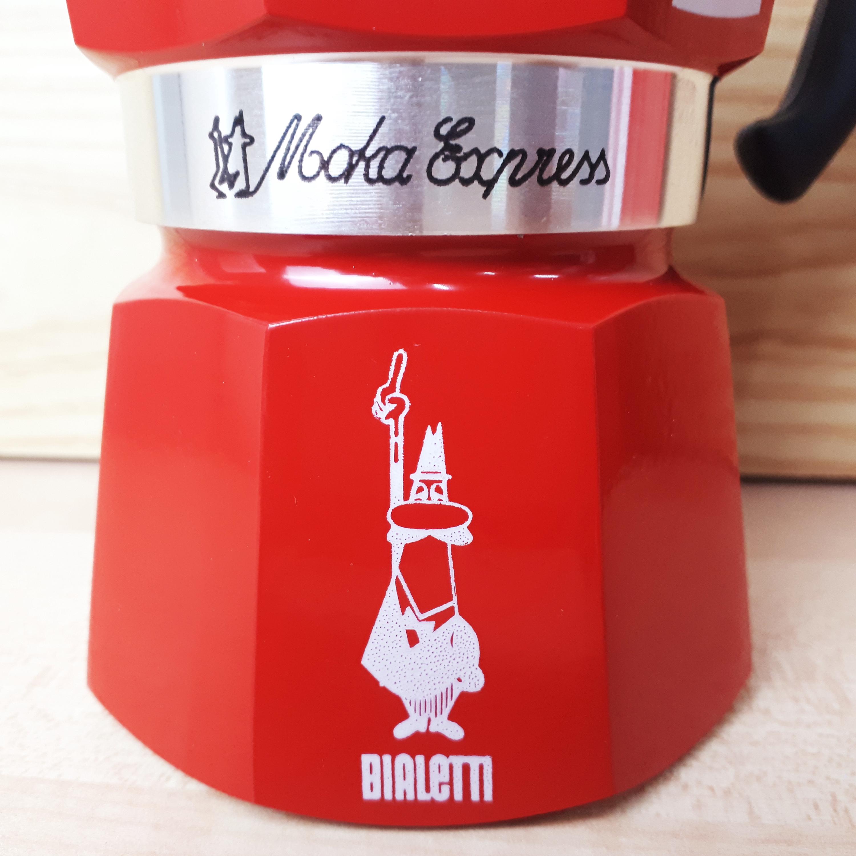 Bialetti Nutella Red 3-cup Collectible Moka Pot, Vintage Aluminum