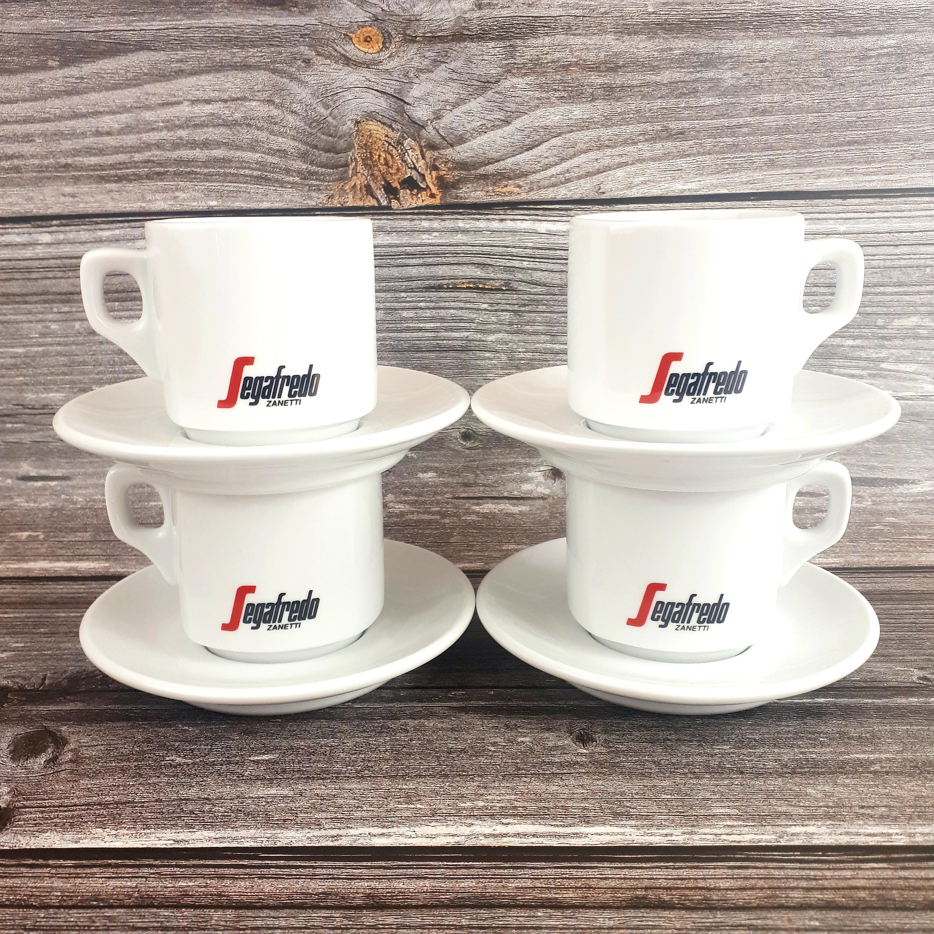 Segafredo 4 Richard Ginori Cappuccino Cups + Saucer Italian