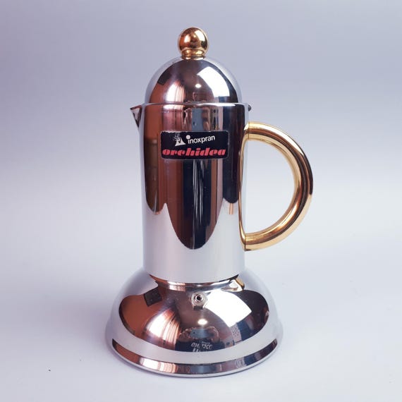 Inoxpran Orchidea 3-cup Coffee Maker, 18/10 Stainless Steel, Made in Italy.  Collectible Espresso Machine. - Etsy