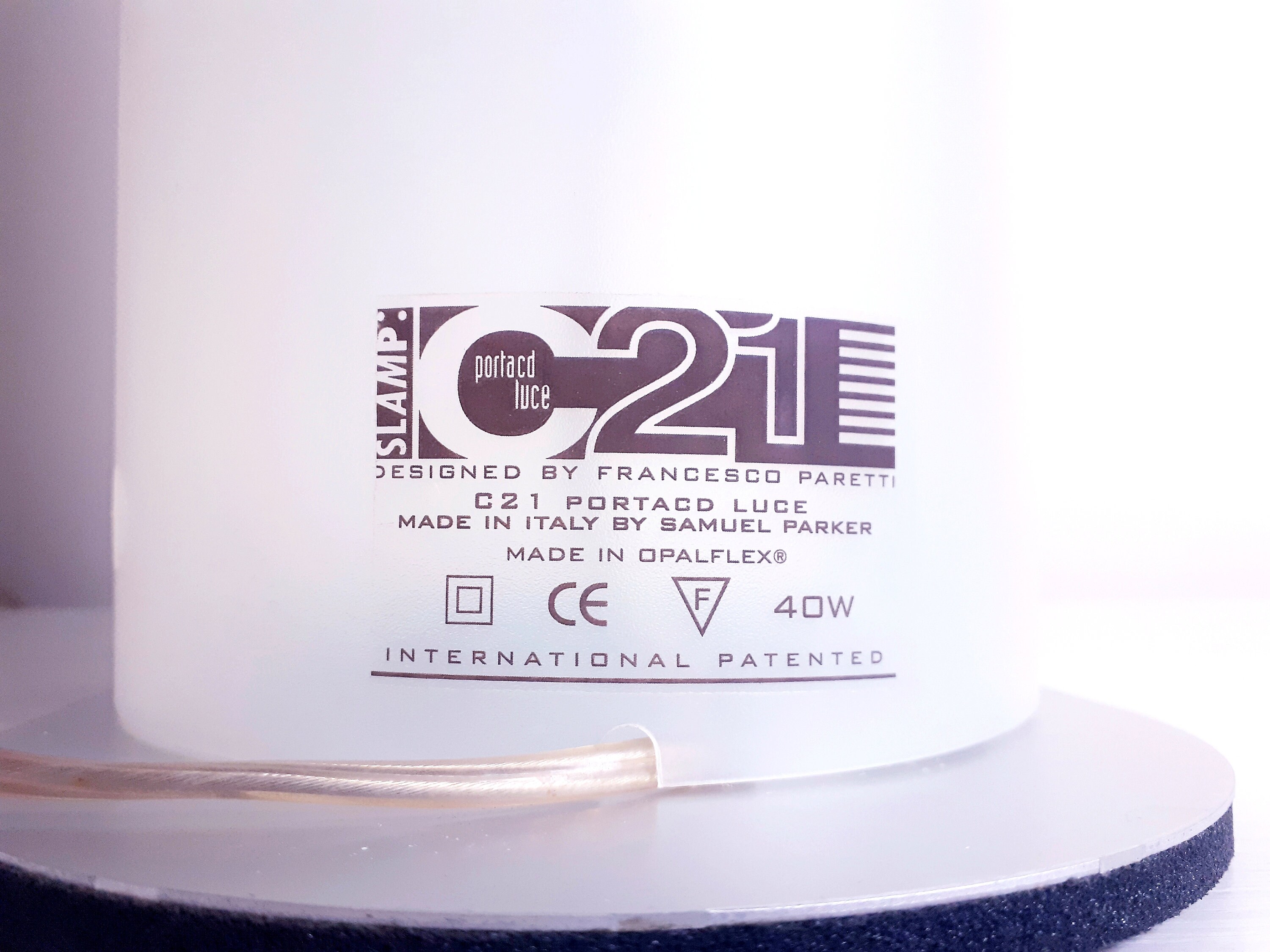 Slamp Lampada Samuel Parker Porta Cd C21 Grigio Design by