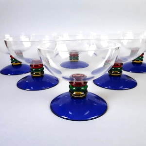 Guzzini Set of 6 Used Plexiglass Dessert Cups and Ice Cream Dishes - STG Studio Design - Vintage Made in Italy