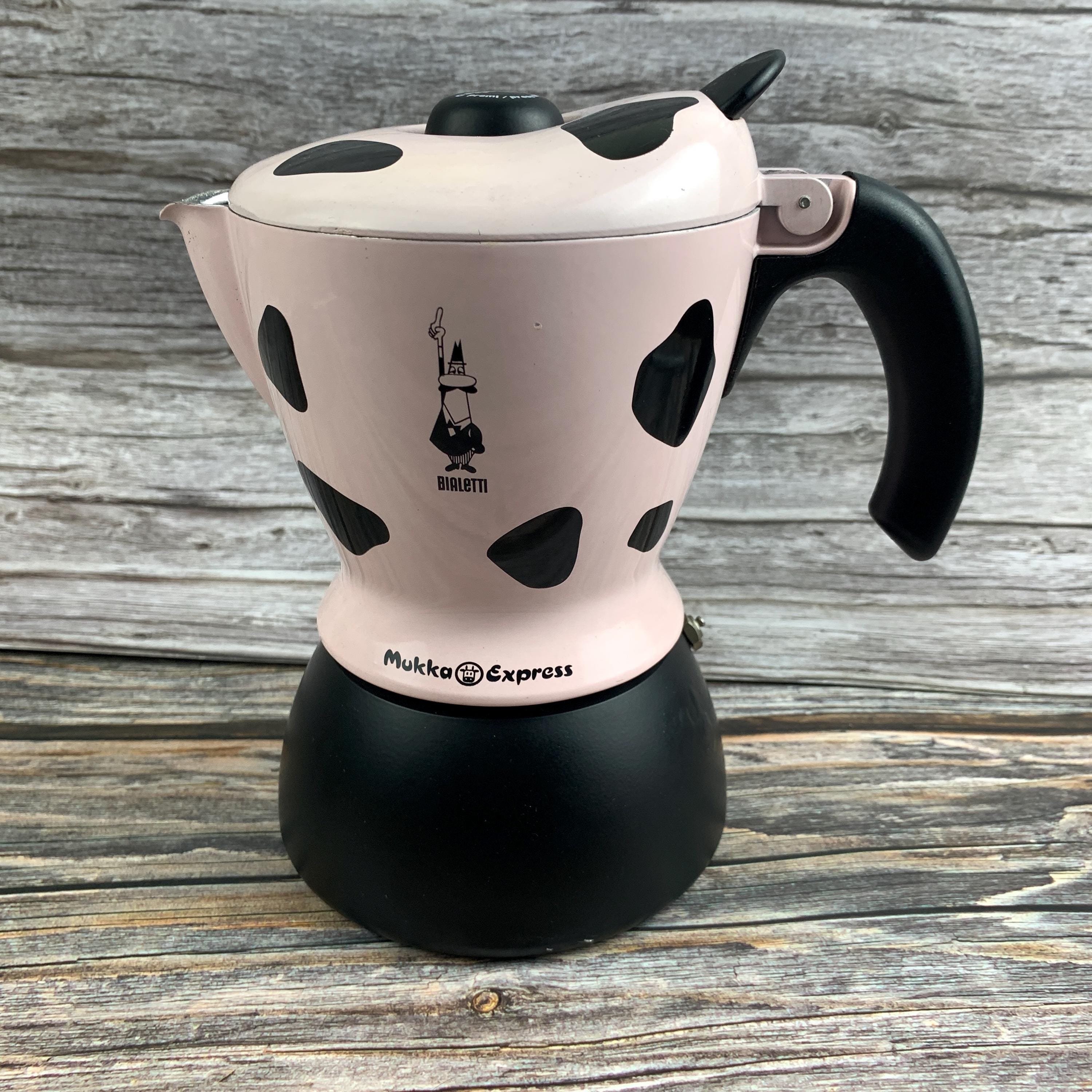 Bialetti Mukka Express Pink Original 2-cup Cappuccino Maker - Rare