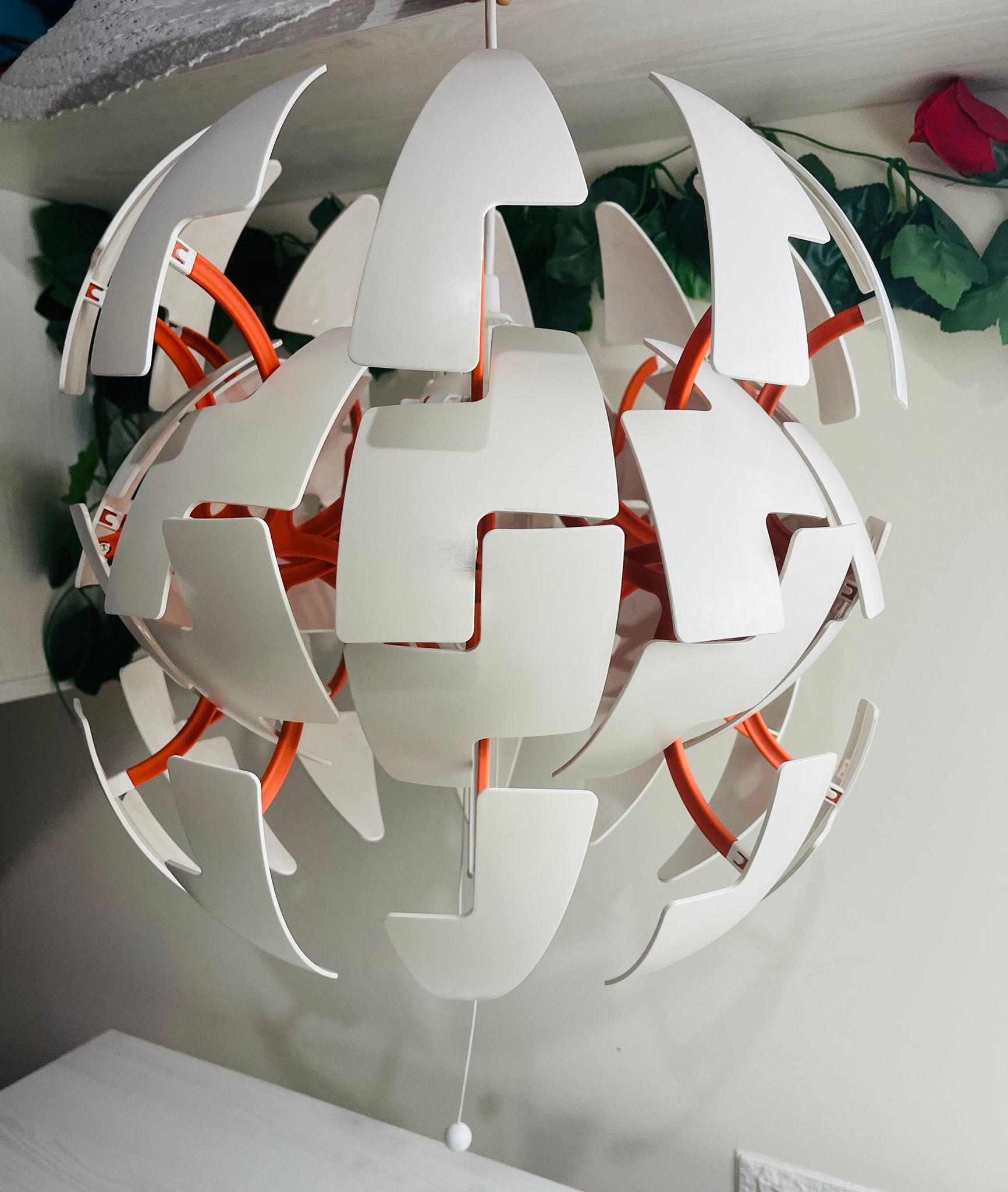 Ikea PS 2014 Star Wars NEW Death Star Chandelier White Orange