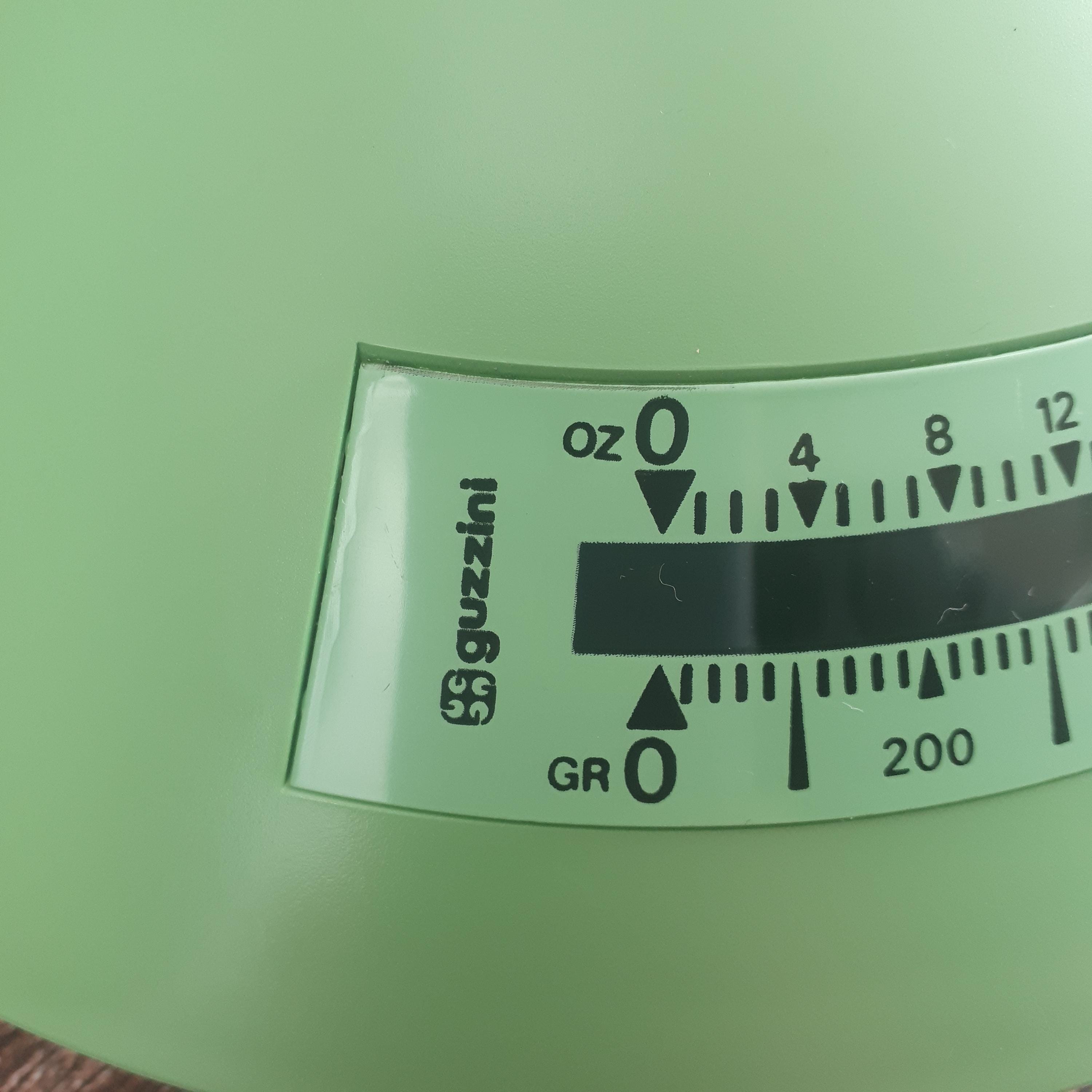 Guzzini Dolly Green Kitchen Scale, Designed by Ennio Pasini