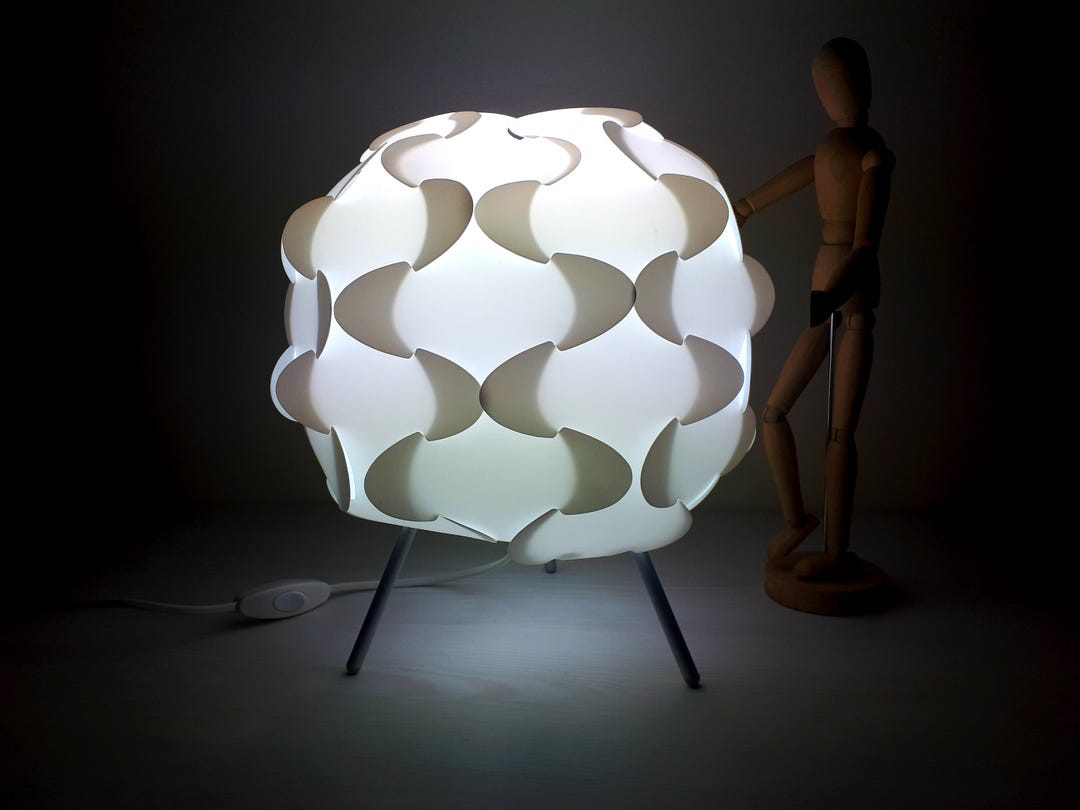 IKEA FILLSTA Table Lamp Vintage Scandinavian Design Modern White Retro ...