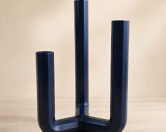 IKEA PS 2017 Candlestick · Design by Henrik Preutz · Modern aluminum candle holder · Minimalist Scandinavian style · Dark blue decoration