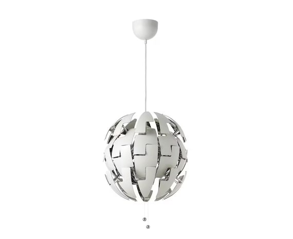 Ikea PS 2014 STAR WARS Pendant Light White Inside Silver - Death