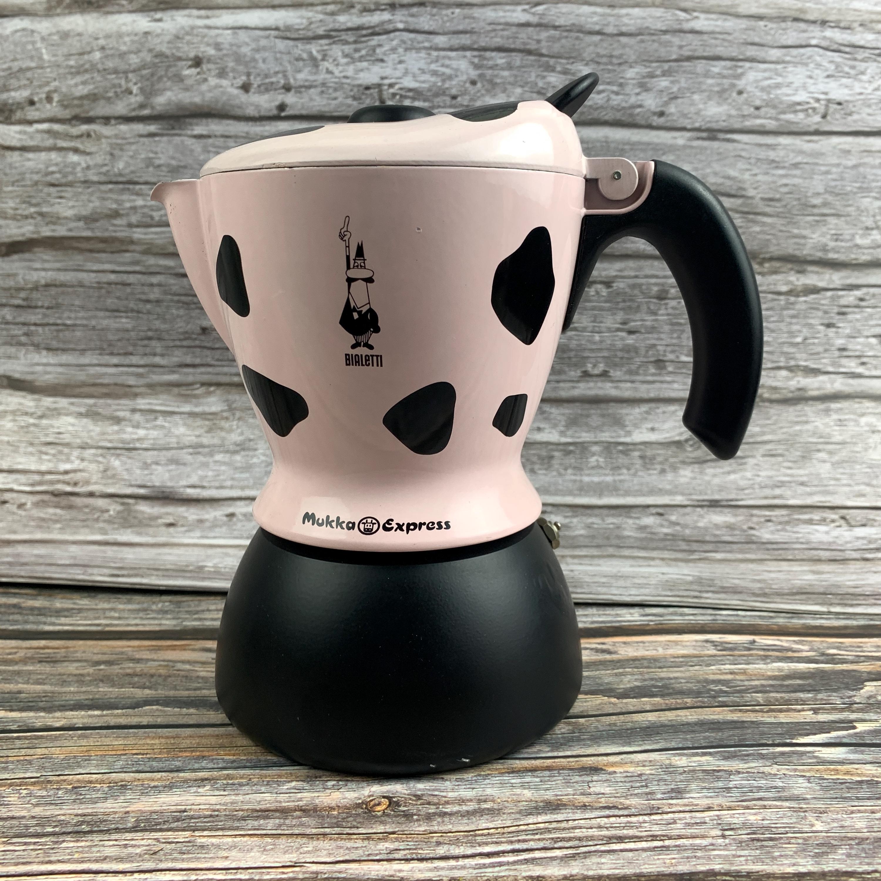 Bialetti Mukka Express Pink Original 2-cup Cappuccino Maker - Rare
